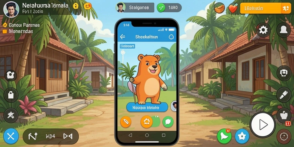 Fitur sosial untuk berinteraksi dengan pemain lain.
