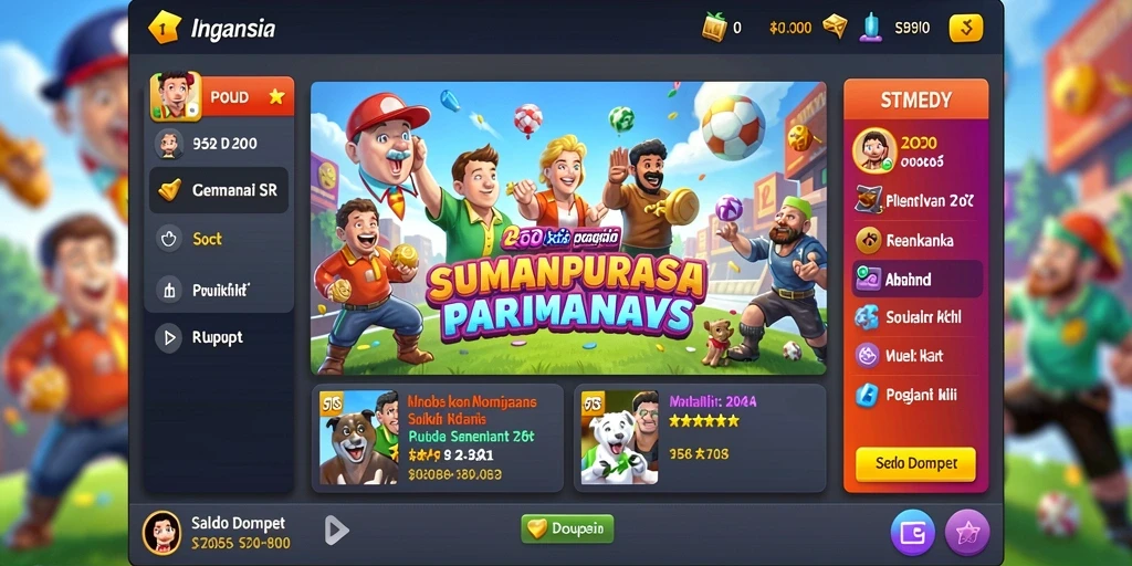 Tangkapan layar ketiga menggambarkan fitur sosial yang memungkinkan pemain terhubung.