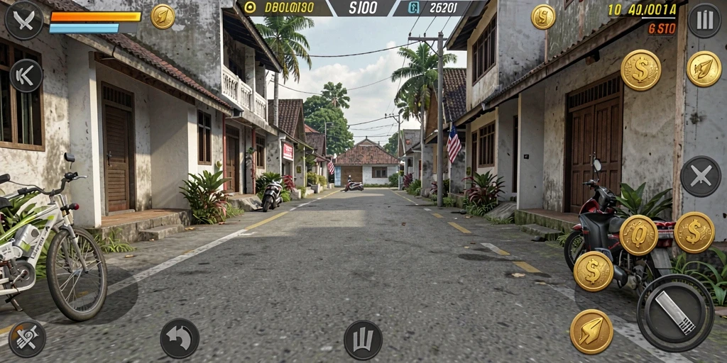 Visual efek seru saat menyelesaikan misi di dalam game.